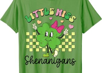 Little Miss Shenanigans St Patricks Day Kids Girls Toddler T-Shirt