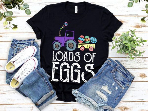 Loads of luck tractor toddler boys easter day funny truck nl 0603 t shirt vector graphic