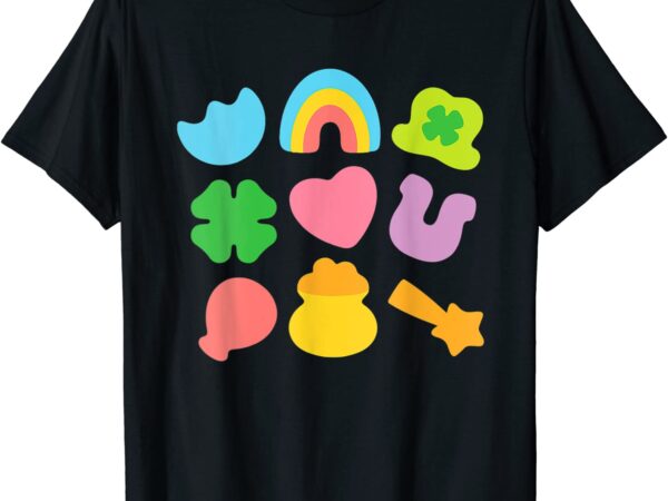 Lucky charm patricks day pot of gold irish shamrock rainbow t-shirt