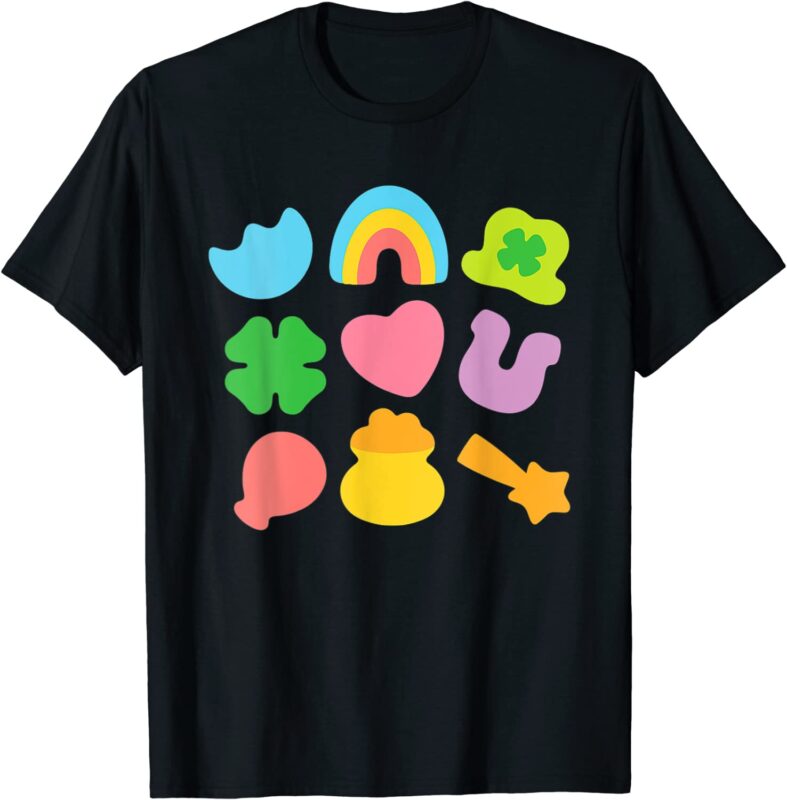 Lucky Charm Patricks Day Pot Of Gold Irish Shamrock Rainbow T-Shirt