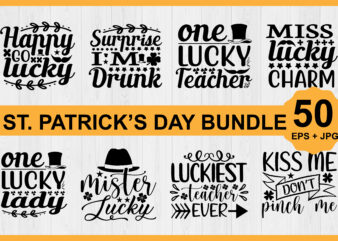 St.Patrick’s Day Shirt Bundle Print Template, Lucky Charms, Irish, everyone has a little luck Typography Design Shirt Print Template, Typography Design For Shirt, Mugs, Iron, Glass, Stickers, Hoodies, Pillows, Phone