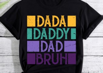 Mens Mens Dada Daddy Dad Bruh Funny Dad T-Shirt-2