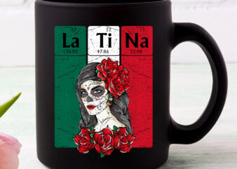 Mexican Mexico Flag Latina Periodic Table Elements Science Nerd Vintage Teacher NC 0303