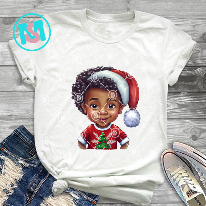 Super Cute Christmas Black Baby Bundle 10 design, Black Baby, Christmas, Cute Baby