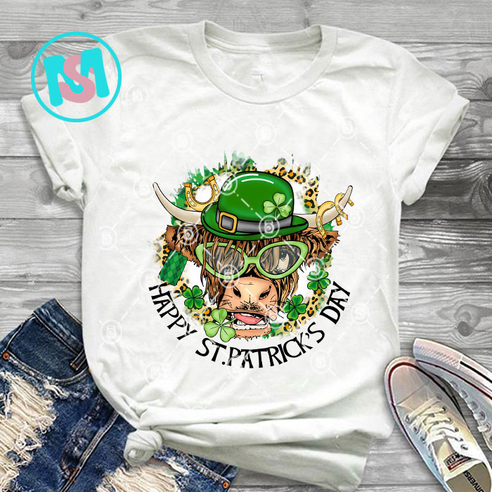 Happy St.Patrick's Day Bundle part 6, Clover, Lucky, Coffee, Gnome