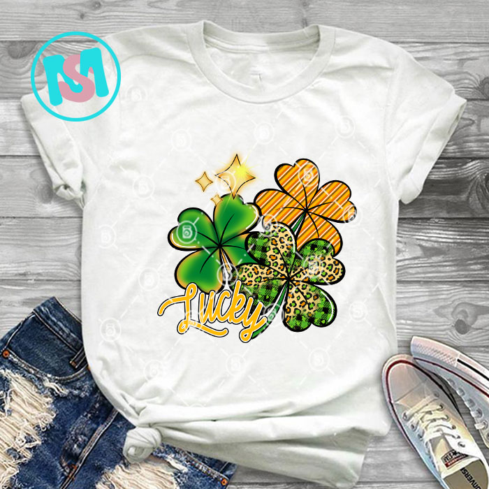 Happy St.Patrick's Day Bundle part 6, Clover, Lucky, Coffee, Gnome