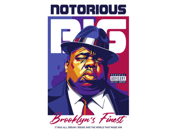 Notorious big T shirt vector artwork