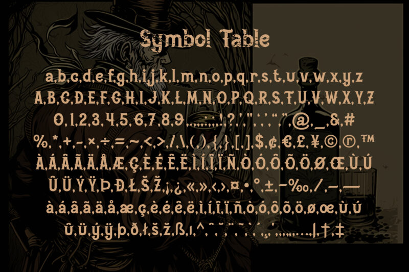 Aged whiskey font + 33 bonus illustration