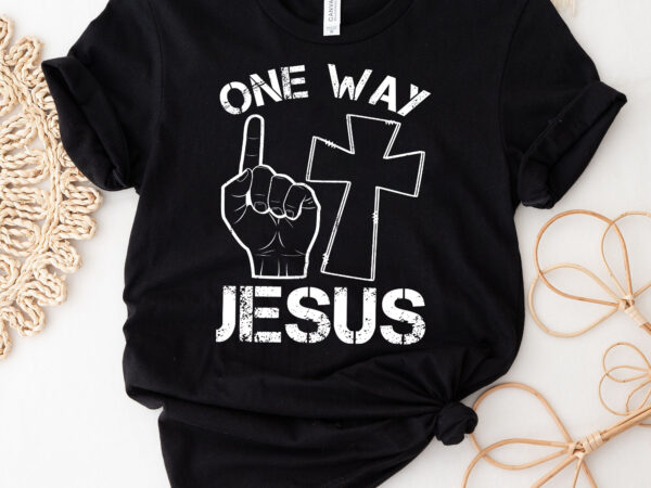 One way jesus people christian revolution finger up vintage nc 0703 t shirt design online