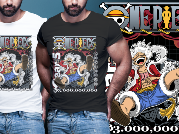 Lufy gear 5 one piece tshirt design part7