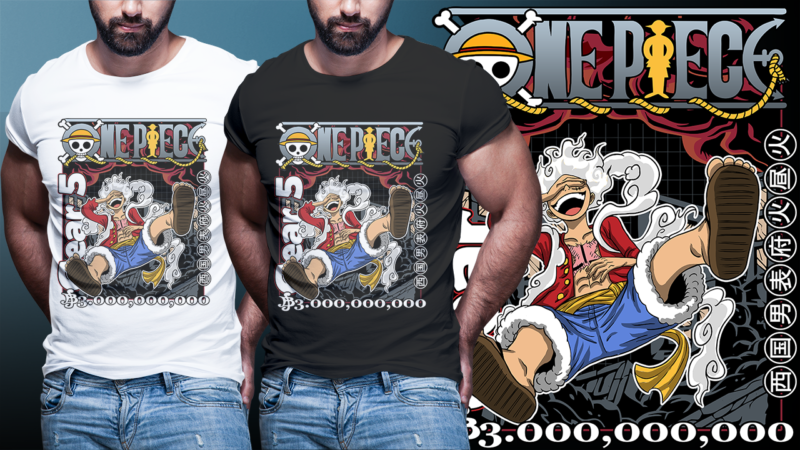 LUFY GEAR 5 ONE PIECE TSHIRT DESIGN PART7