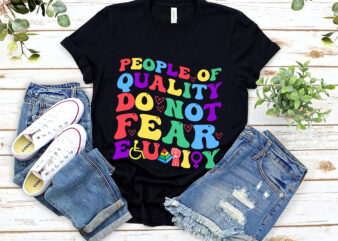 People Of Quality Do Not Fear Equality Retro Groovy LGBTQ Pride Flag NL 0803
