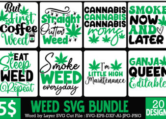 #Weed SVG Mega Bundle, 20 Weed T-Shirt Design, #Weed SVG Bundle,Weed T-Shirt Design Bundle, Smoke Weed Everyday T-shirt Design,Weed SVG Mega Bundle , Cannabis SVG Mega Bundle , 120 Weed