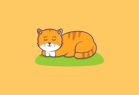 Cute cat sleeping cartoon illustration t shirt vector file