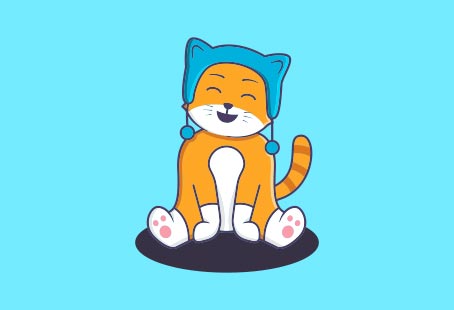 Cute cat smile cartoon illustration t shirt vector file