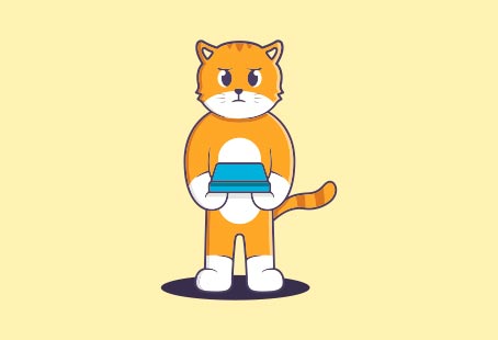 Cute cat is moody cartoon illustration t shirt vector file