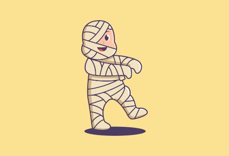 Cute mummy halloween cartoon t shirt vector file