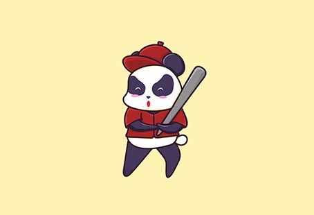 Cute panda playing baseball illustration cartoon t shirt vector file
