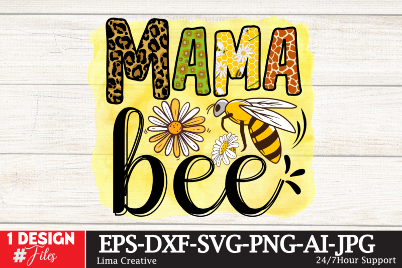 Mama Bee Sublimation Design ,Bee Mine PNG, Valentine's Day Bee, Hand drawn graphic, sublimation designs, sublimation downloads, Love, Valentine, Honey Bee with HeartsHoney Bee clip art, sublimation designs, Bee kind