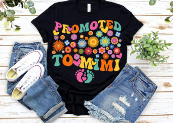 Promoted To Mimi 2023 Funny New Grandma Mothers Day Groovy NL 1403 t shirt illustration