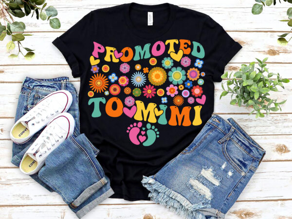 Promoted to mimi 2023 funny new grandma mothers day groovy nl 1403 t shirt illustration