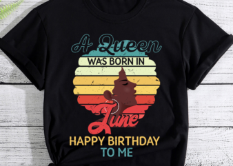 RD A Queen Was Born In June T-Shirt, Happy Birthday To Me, Birthday Party Shirt, Women Girls Gift