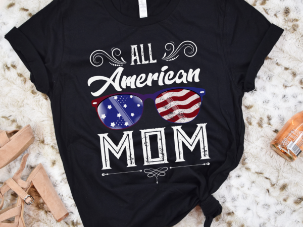 Rd all american mom 4th of july t shirt mothers day women mommy
