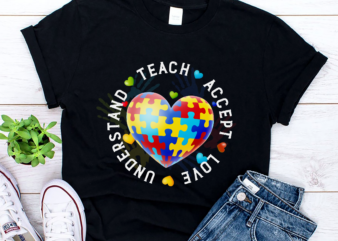 RD Autism Awareness Teacher Shirt, Teach Accept Understand Love Shirt, Autism Support, Sped Teacher, Autism Teacher t shirt design online