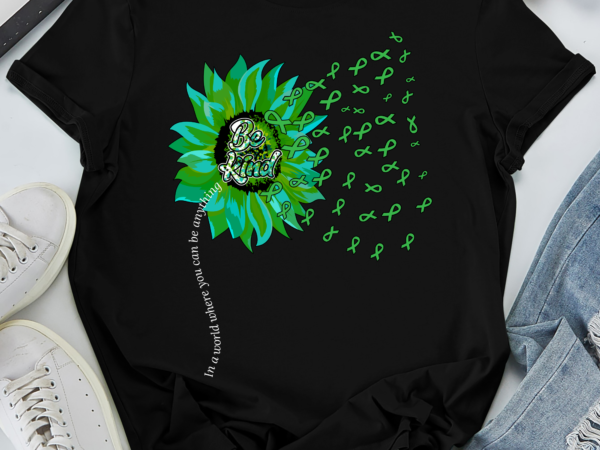 Rd be kind green ribbon sunflower mental health awareness t-shirt