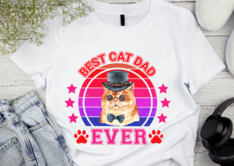 RD Best Cat Dad Ever Shirt, Vintage Cat Lover Gift Shirt, Cat Dad Shirt, Father_s Day Gift, Funny Cat Shirt, Cat Owner Gift-3