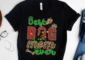 RD Best Dog Mom Ever Shirt, Bleached Dog Paw Shirt, Mother_s Day Shirt, Dog Mom Shirt-1