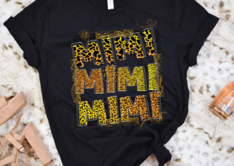 RD Boho Mama Mini, Matching Designs, Retro Mama Mini Leopard, Leopard Print Mama Design Mimi