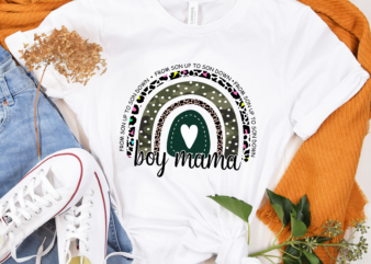 RD Boy mama rainbow , Camo leopard rainbow shirt, boy mama from son up to son down, mothers day gift t shirt design online