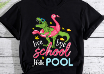 RD Bye Bye School Hello Pool Shirt, T Rex Flamingo Shirt, Summer Vacation, Last Day Of School
