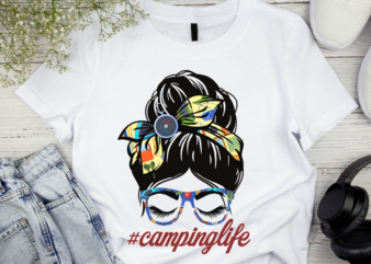RD Camping Life Shirt, Camping Shirt, Camper Shirt, Messy Bun Hair Shirt, Camping Group Shirt, Gift For Camper