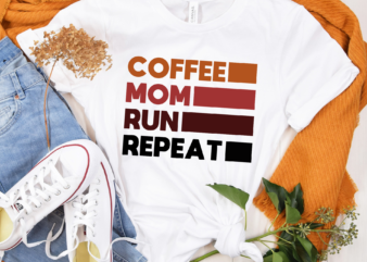 RD Coffee Mom Run Repeat Shirt, Running Coffee Shirt, Mothers Day Shirt, Coffee Lovers Gift
