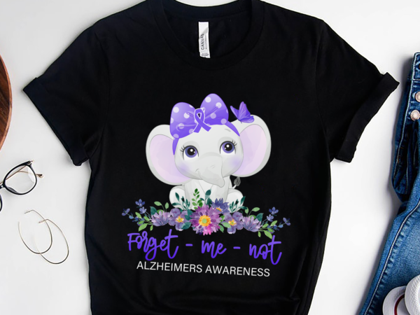 Rd forget me not alzheimers awareness elephant, alzheimer_s shirt, purple ribbon alzheimer, support alzheimer_s shirt t shirt design online
