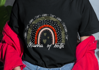 RD Glitter and dirt mama of both, Mom of both rainbow shirt, Pink Camo leopard, boy girl twins mom shirt, mothers day gifts t shirt design online