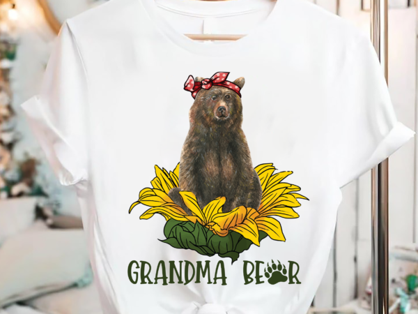 Rd grandma bear shirt, sunflower shirt, mothers day shirt, grandma gift-01 t shirt design online