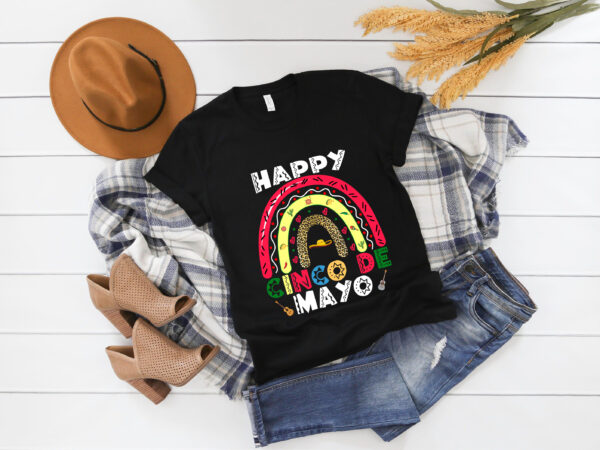 Rd-happy-cinco-de-mayo-shirt,-rainbow-t-shirt,-down-to-fiesta,cinco-de-mayo-gift