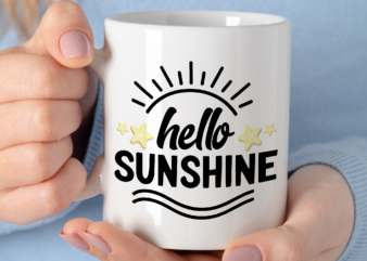 RD Hello Sunshine png, Heart, Summer, Sun png, Summer png, Spring png, Hello png t shirt design online