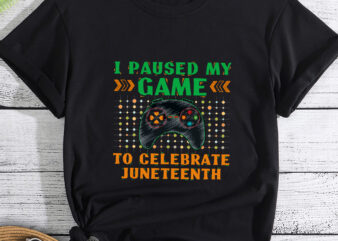 RD I Paused My Game To Celebrate Juneteenth Gamer Boys Kid Teen T-Shirt