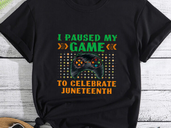 Rd i paused my game to celebrate juneteenth gamer boys kid teen t-shirt