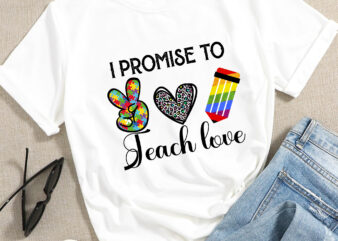 RD I Promise To Teach Love Shirt, Autism LGBT Black Shirt, African Pride Gift, Teachers T-Shirt