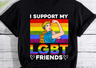 RD I Support My LGBT Friends Shirt, LGBTQ Awareness T-Shirt, Women Gift, Rainbow Flag Shirt