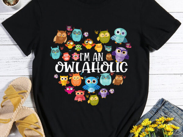 Rd i_m an owlaholic owl heart love shirt, cute owls , bird nerd watching, birdwatching t shirts, birding lover, ornithologist shirt