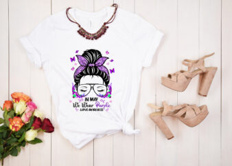 RD In May We Wear Purple, Lupus Awareness PNG, Lupus Warrior PNG, Lupus Digital, Lupus Autism, Gift For Mom, Purple Ribbon t shirt design online