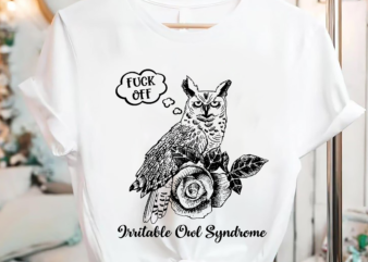 RD Irritable Owl Syndrome, Funny Rude Gift Ceramic png, Funny Owl png t shirt design online