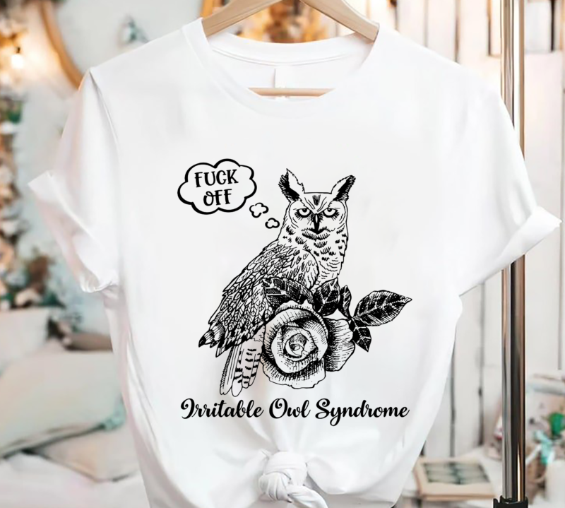 RD Irritable Owl Syndrome, Funny Rude Gift Ceramic png, Funny Owl png