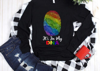 RD Its In My DNA Shirt, Rainbow Flag Shirt, Fingerprint Shirt, LGBT Month T-Shirt